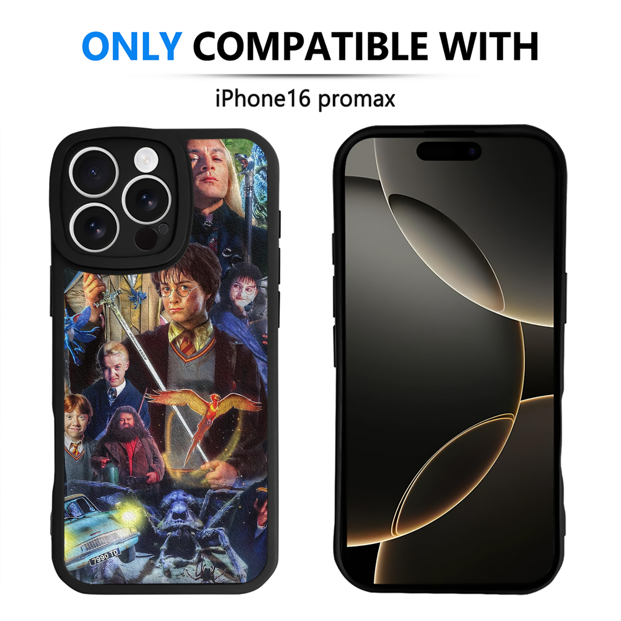 （画像用） Harry Potter ハリー・ポッターシリーズ 【iPhone 16シリーズ対応】シリコンスマホケース（レザー調） 材質：シリコン